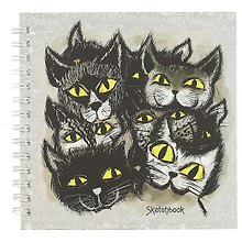 Скетчбук «Чёрные коты», 80 листов, 19.5 x 20.5 см