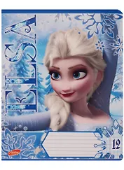 Тетрадь 12 листов клетка "Frozen"