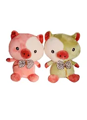 Плюш свинья с бантиком, 16 см, цвета в ассортименте (15-01360-8)