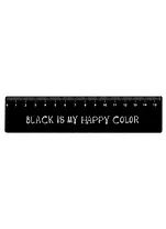 Линейка 15см "Black is my happy color"