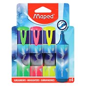 Набор текстовыделителей 04 цвета "ARCTIC", c блестками, Maped