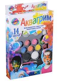 Набор аквагрима для детей, 14 цветов, Рыжий Кот