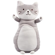 Мягкая игрушка Кот серый на спине (70 см)