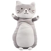 Мягкая игрушка Кот серый на спине (70 см)