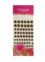 Набор для творчества, Tukzar, Наклейки-стразы акриловые Квадратики 10*24см, 84шт