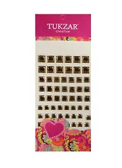 Набор для творчества, Tukzar, Наклейки-стразы акриловые Квадратики 10*24см, 84шт