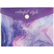 Папка -конверт «Colorful style violet» А6 на кнопке