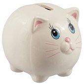 Мини-Копилка в подарочной упаковке Котик (керамика) (7,5х6) (ПВХ бокс) (12-07069-Y002) - 0