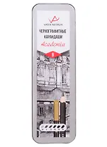 Карандаши чернографитные "VISTA-ARTISTA" Academia, 6шт мет.коробка, ВКФ