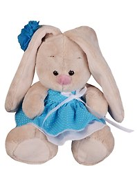 Мягкая игрушка Зайка Ми в голубом сарафанчике (15 см) (SidX - 188)
