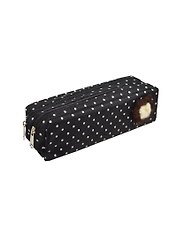 Пенал-косметичка 2отд. "Горошек" 19*5*5см, с декор бантом, Action 