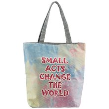 Сумка на молнии Small acts change 37*38см