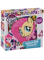 Пазл-мини, Оригами, My little pony Movie. Флаттершай 64эл., (220х220)+ фигурка с магнитиком 03418