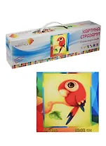 Картина стразами Красный попугай (АЖ-360) (581192) (25х30см) (Алмазная живопись) (коробка)