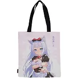 Сумка-шоппер Аниме Девушка с ушками ,Сёдзё, цветная 40см.*32см.