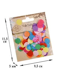 Фетровые кружочки, микс, 1,5 см, 100 штук
