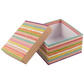 Подарочная коробка «Bright stripes», 16 х 16 см - 1