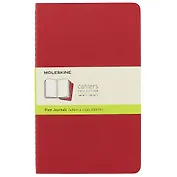 Набор книг для записей Moleskin Cahier Journal Large, 3 штуки, красные, 40 листов, А5