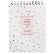 Скетчбук А5 45л "April", белый, карт.обл., спираль, микротекстурирование, ламинация, тиснение золотой фольгой, бумага 190г/м2