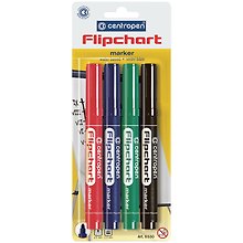 Маркеры для досок «Flipchart» 4 цвета 2,5 мм, круглые, Centropen