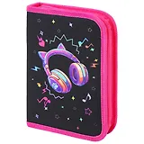 Пенал 1 отделение "Headphones" с наполнением, 21*14 см, 24 предмета