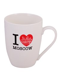 Кружка фарфор матовая "I love Moscow" (065-7-19-IL)