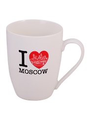 Кружка фарфор матовая "I love Moscow" (065-7-19-IL)