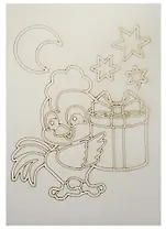 Трафарет Петушок № 3 А5 (148х210) (А5-1225) (3+) (Песочный мир)