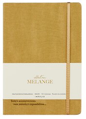 Ежедневник недатированный «Melange» А5, жёлтый, 96 листов, экокожа, InFolio