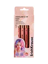 Текстовыделители 4 цвета "Visioline V-19"с гибким наконечником, ErichKrause