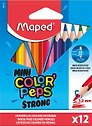 Карандаши цветные Maped, Color'Peps mini Strong, короткие 12 цветов