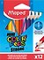 Карандаши цветные Maped, Color'Peps mini Strong, короткие 12 цветов - 0