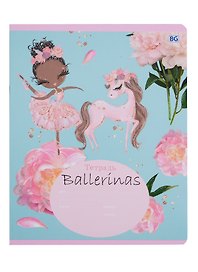 Тетрадь в клетку BG, Ballerinas, 18 листов, в ассортименте