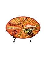 Сувенир, Феникс, Тарелка декоративная из доломитовой керамики 15,24*10,16см, 36246