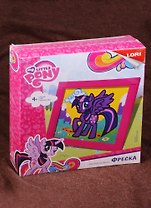 Кпп-001 Фреска Картина из песка Hasbro My Little Pony Веселая Искорка (LORI ) (набор д/творч.) (4+) (коробка)