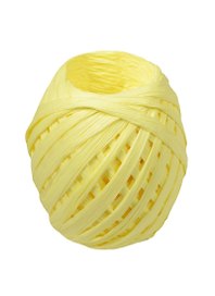 Набор для упаковки, кокон, рафия, 20м, крафт уп., лимонный
