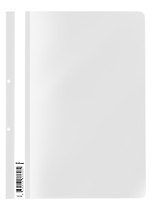 Папка-скоросшиватель А4 "Diamond Total White" перфорация, пластик, белая, ErichKrause