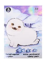 Картон белый 10л "Белёк" мелованный, двухсторонний, карт.папка