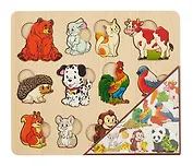 Пазл-рамка  "Кто что ест"  24 детали, 2 слоя