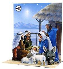 3D открытка Рождество (Nativity) (музыка) (SS045)