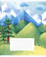 Тетрадь в линейку Listoff, "Горный пейзаж", 24 листа, в ассортименте