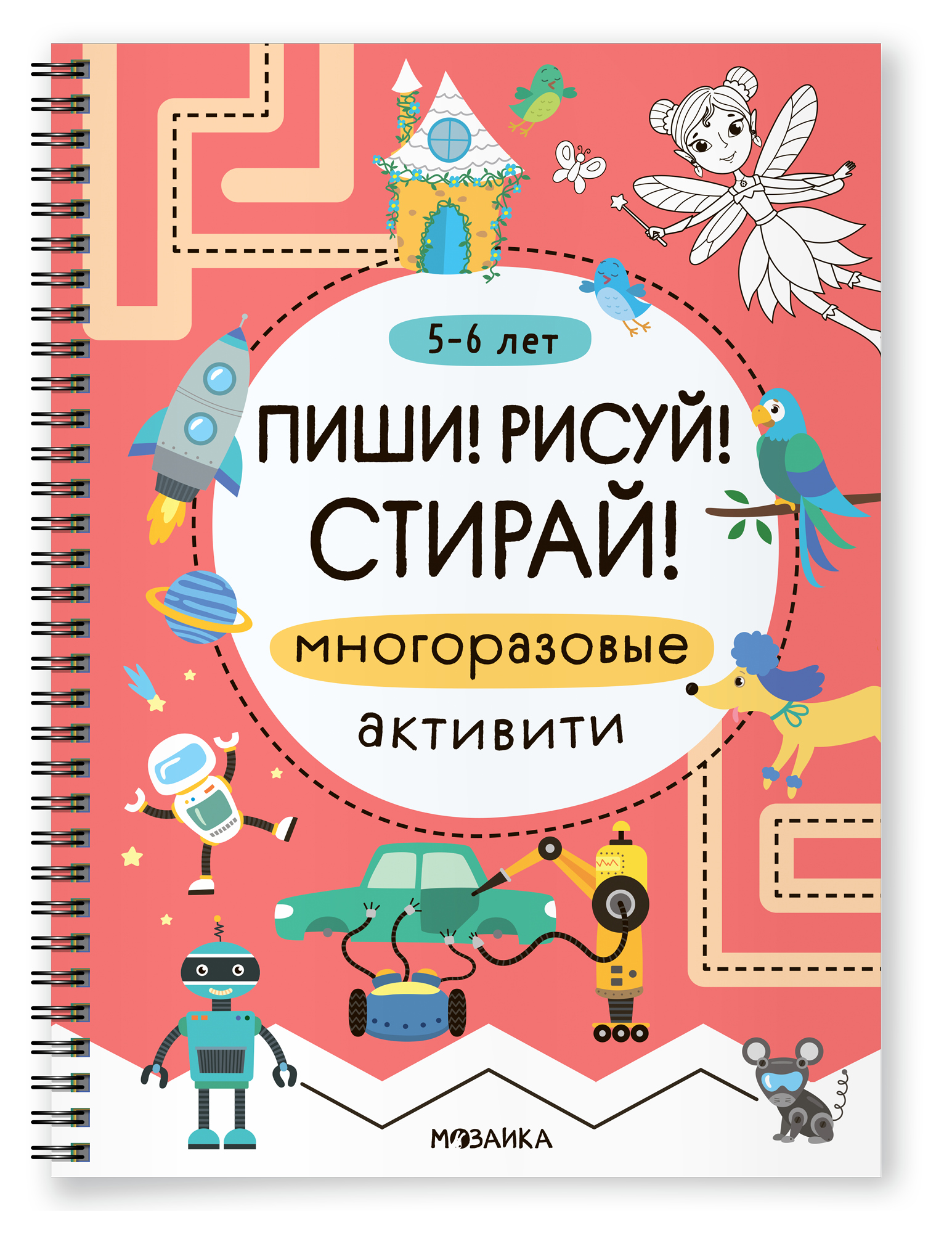 Многоразовые активити. 5-6 лет. Пиши! Рисуй! Стирай!