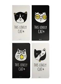 Записная книжка «This lovely cat» А6+, 24 листа в клетку, сшивка, Languo, в ассортименте