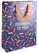 Пакет А3 42*32*11,5 "Birthday wishes" нейтр., бум.мат.ламинат - 0