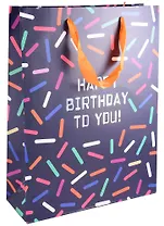 Пакет А3 42*32*11,5 "Birthday wishes" нейтр., бум.мат.ламинат