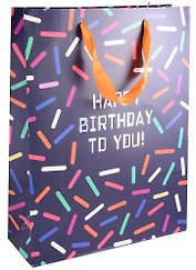 Пакет А3 42*32*11,5 "Birthday wishes" нейтр., бум.мат.ламинат
