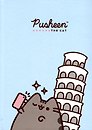 Книга для записей А5 128л кл. "Pusheen" 7БЦ, софт-тач ламинация
