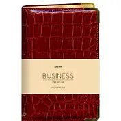 Ежедневник дат. 2026г. А6 176л "Business Premium. Grand croco" бордо, 7Б, иск.кожа, обл.поролон, тв.переплет, мет.уголки, тонир.блок, зол.торец, справ.мат-лы, 2 ляссе, инд.уп