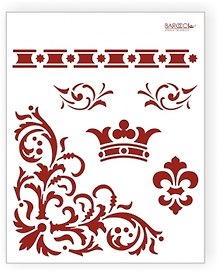 Трафарет пластиковый многоразовый Корона (20х25) (Л-008)