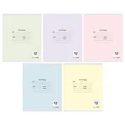 Тетрадь в косую линейку Listoff, "Классическая серия", 12 листов, в ассортименте